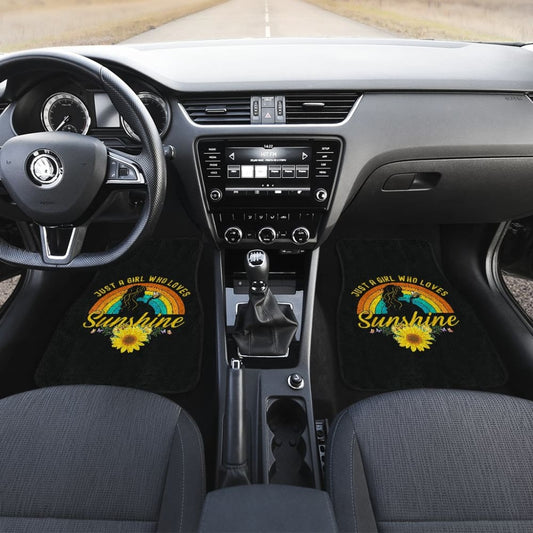 Just A Girl Who Loves Sunflowers Sunshine Car Floor Mats 211403 - YourCarButBetter