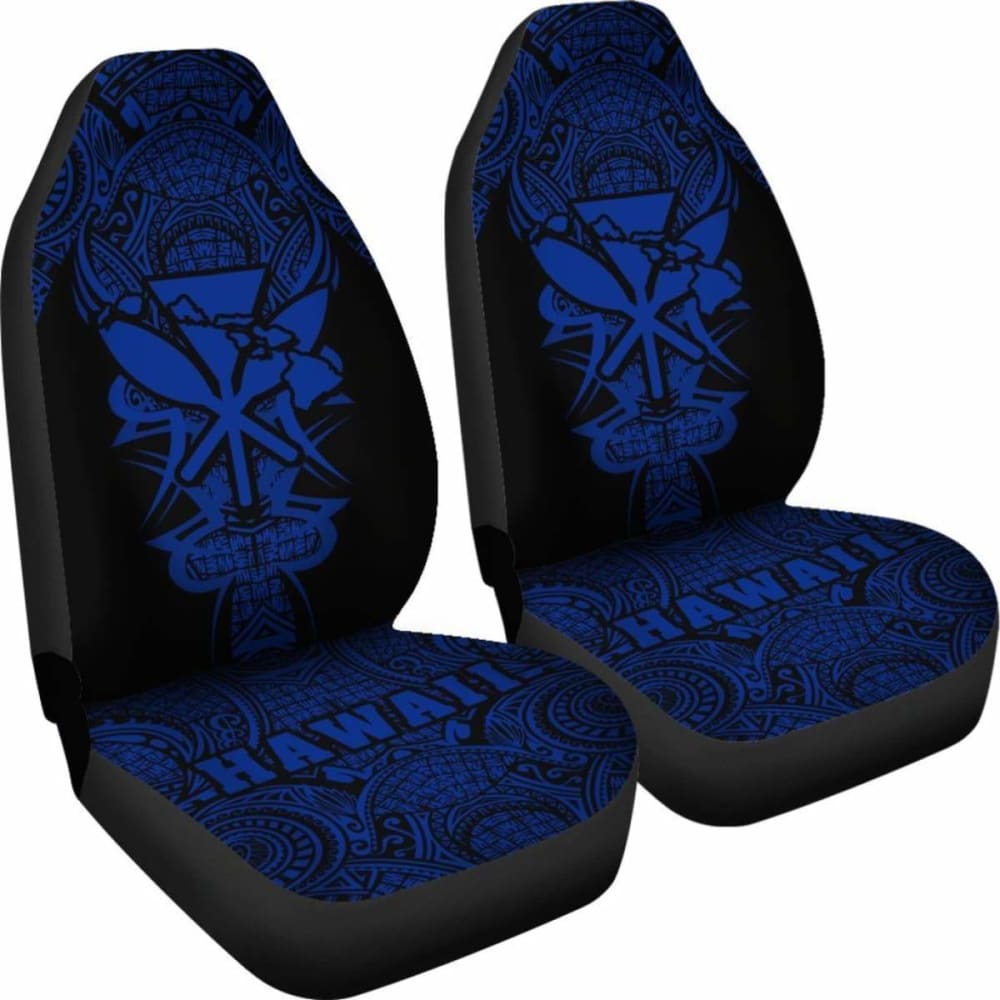 Kanaka Map Polynesian Car Seat Cover - Blue - Armor Style - Amazing 105905 - YourCarButBetter