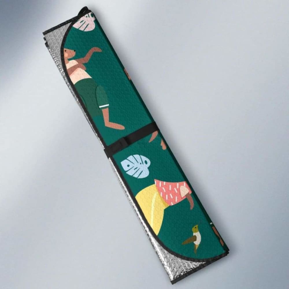 Kangaroo Leaves Pattern Car Auto Sun Shades 182102 - YourCarButBetter