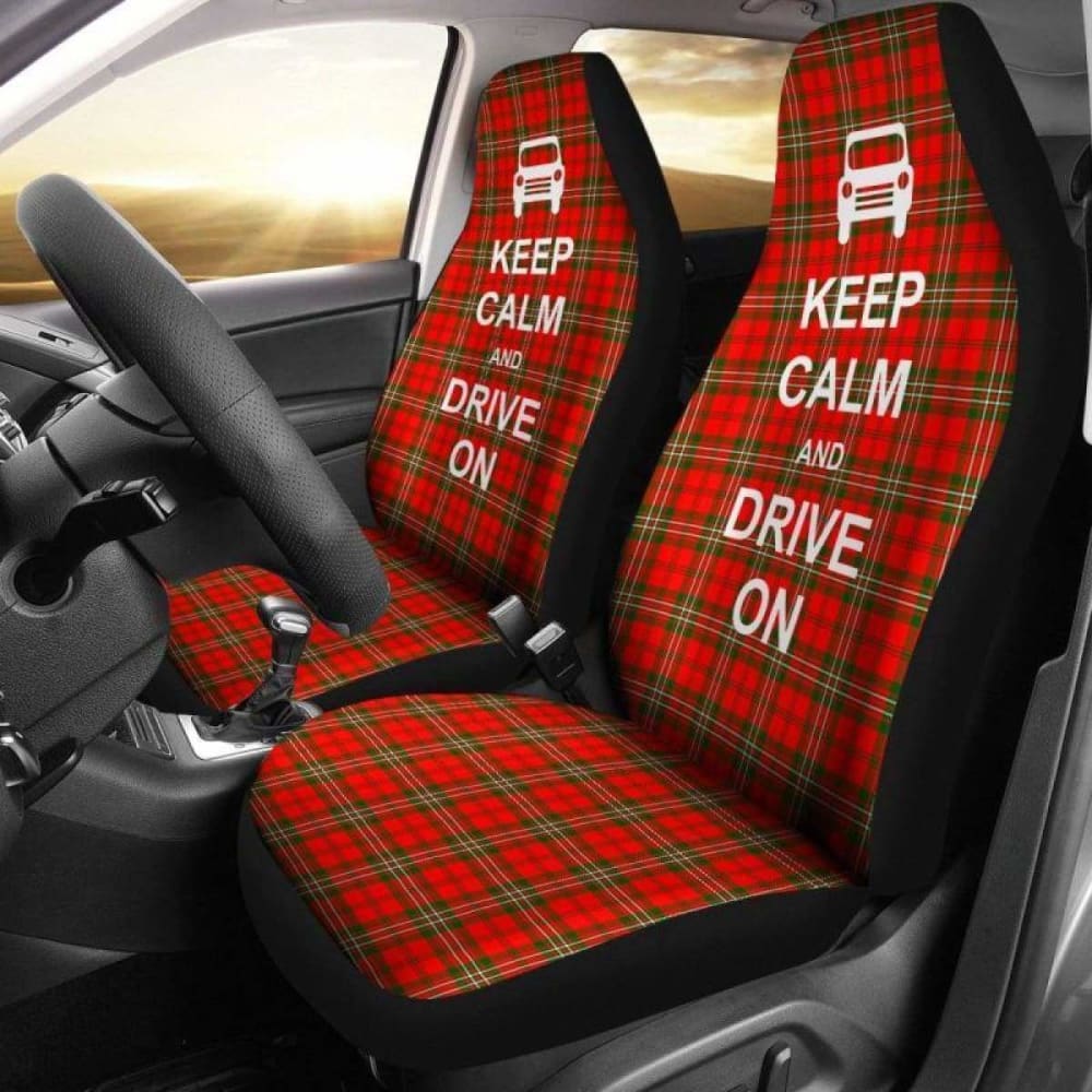 Keep Calm Scott Modern Tartan Car Seat Cover 163730 - YourCarButBetter