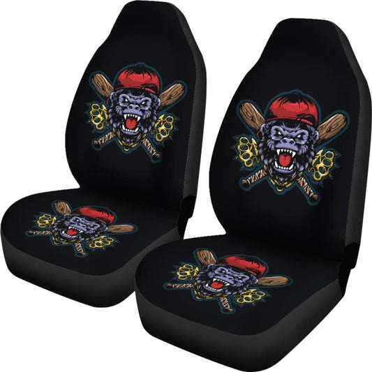 King Of Street Monkey Custom Fighting Sport Car Seat Covers 211305 - YourCarButBetter