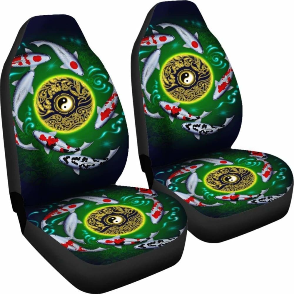 Koi Fish Car Seat Covers - Koi Fish Yin Yang - 154230 - YourCarButBetter