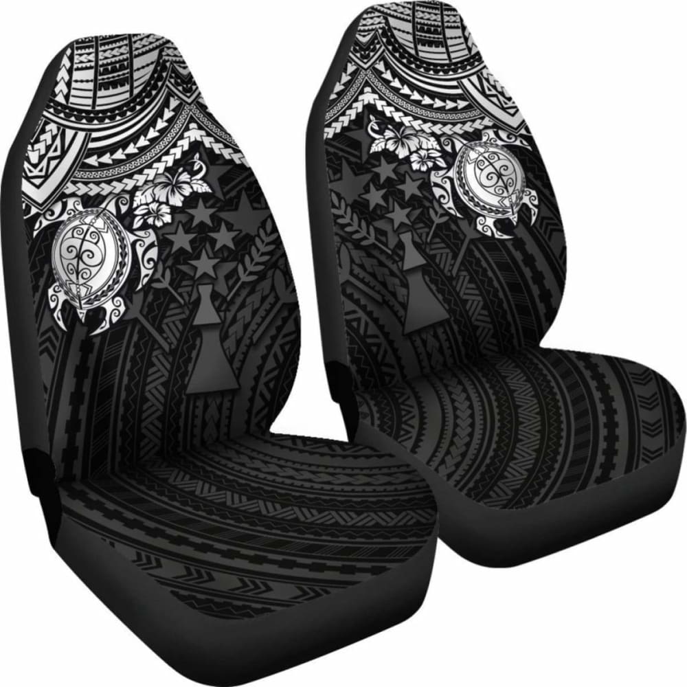 Kosrae Polynesian Car Seat Covers - White Turtle - Amazing 091114 - YourCarButBetter