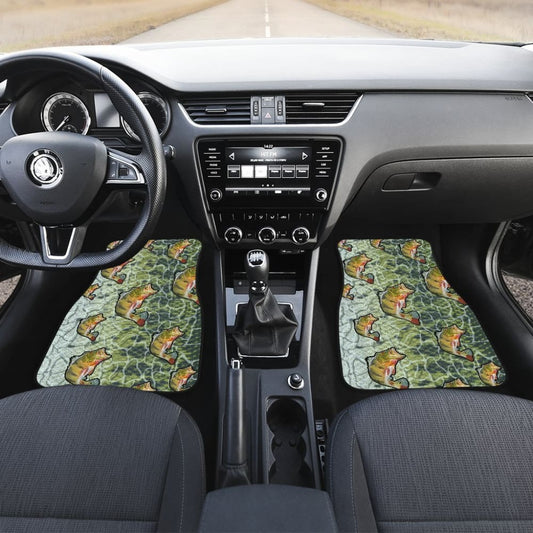 Largemouth Bass Fish Skin Pattern Fishing Car Floor Mats 182417 - YourCarButBetter