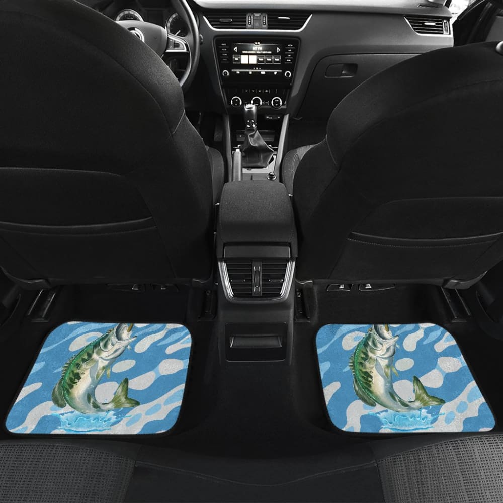 Largemouth Bass On The Water Fishing Car Floor Mats 182417 - YourCarButBetter