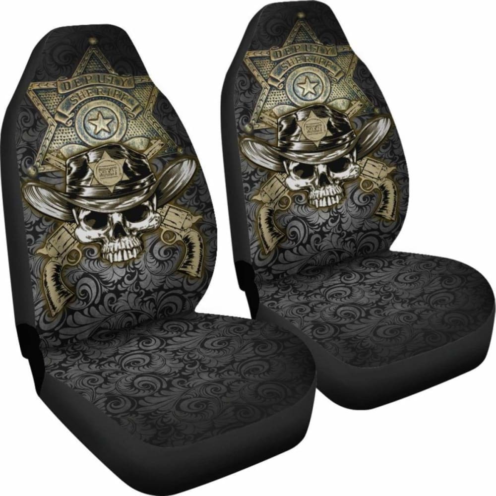 Law Enforcement Sheriff Car Seat Cover Set Of 2 153908 - YourCarButBetter