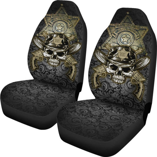 Law Enforcement Sheriff Car Seat Covers Amazing Gift 101819 - YourCarButBetter
