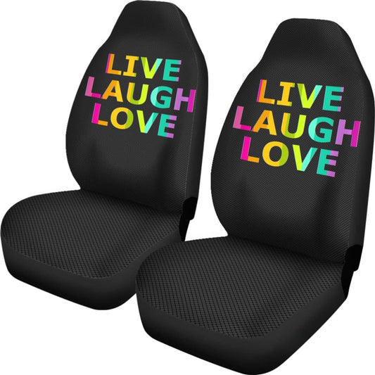 LGBT Pride Live Laugh Love Amazing Gift Ideas Car Seat Covers 212601 - YourCarButBetter