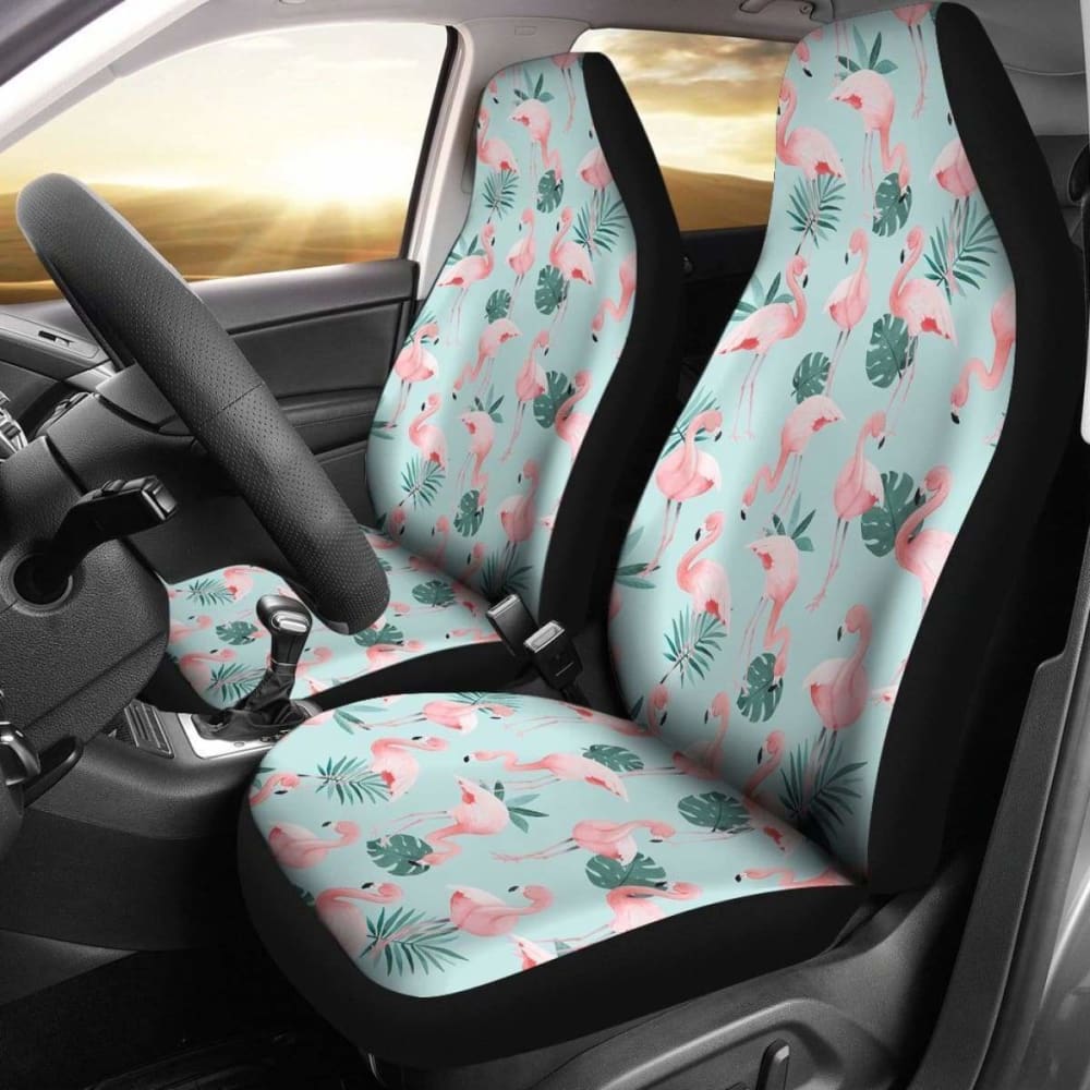 Light Pink Flamingo Car Seat Covers 201010