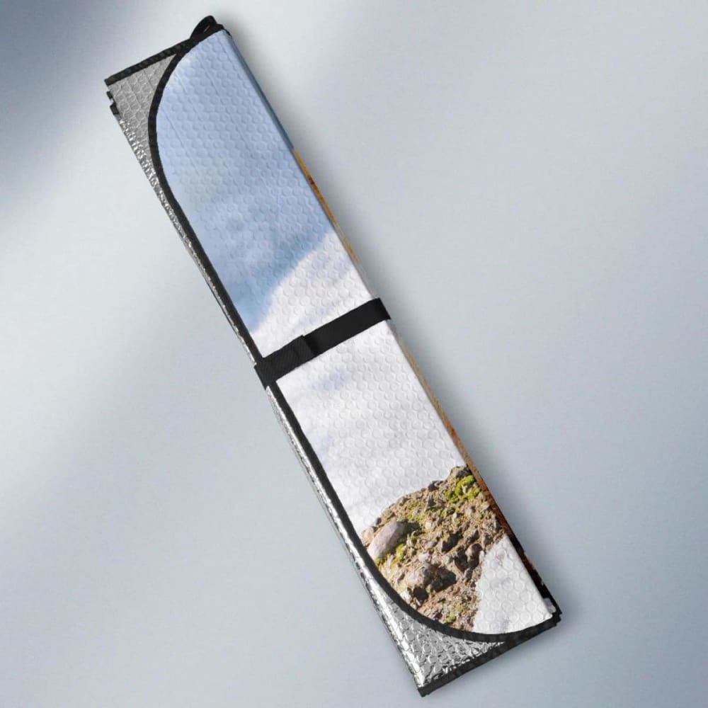 Lioness Relax Snow 4K Car Sun Shade 172609 - YourCarButBetter