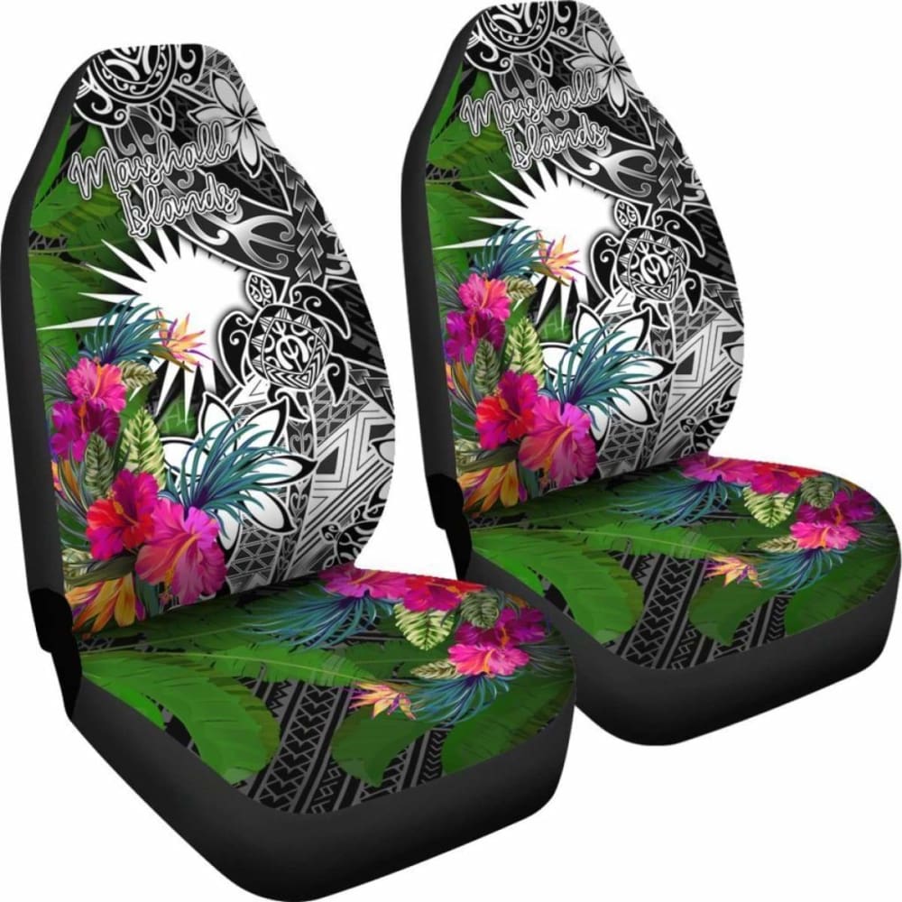 Marshall Islands Car Seat Covers - Turtle Plumeria Banana Leaf - Amazing 091114 - YourCarButBetter