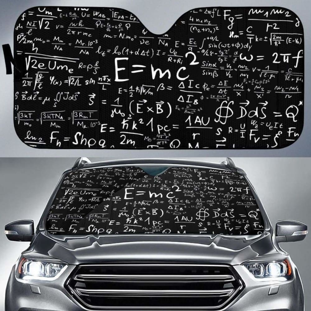 Math Lover Auto Sun Shade Math Teacher 102507 - YourCarButBetter