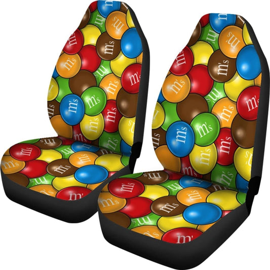 M&M Chocolate Candy Color Car Seat Covers Car Accessories Decoration 094201 - YourCarButBetter