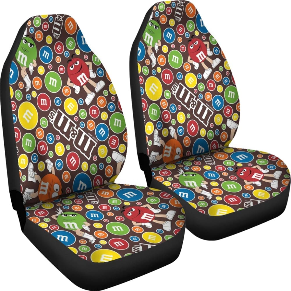 M&M Chocolate Candy Pattern 1 Car Seat Covers Car Accessories Decoration 094201 - YourCarButBetter