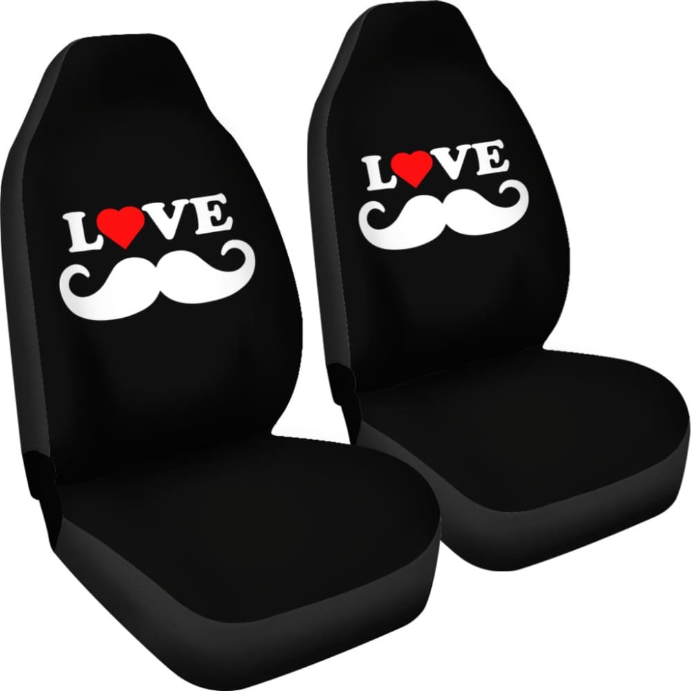 Mustache Beard Print Design Car Seat Covers 210305 - YourCarButBetter