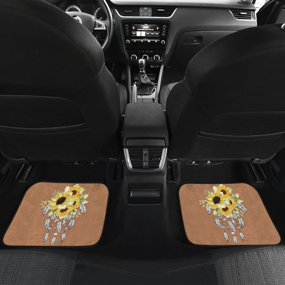 Native Sunflower Dreamcatcher Flower Lovers Car Floor Mats 211501 - YourCarButBetter