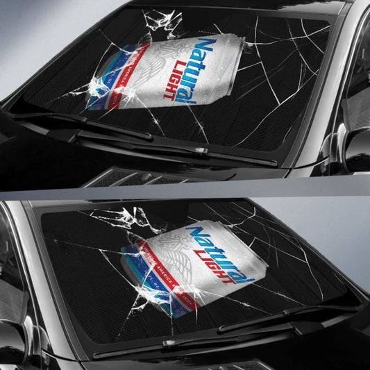Natural Light Auto Sun Shade Car Sun Visor Funny Beer Lover 102507 - YourCarButBetter