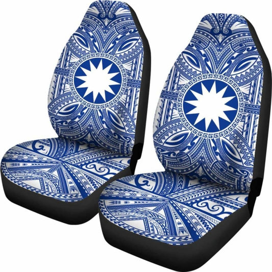 Nauru Car Seat Cover - Nauru Coat Of Arms Polynesian Flag Color 105905 - YourCarButBetter