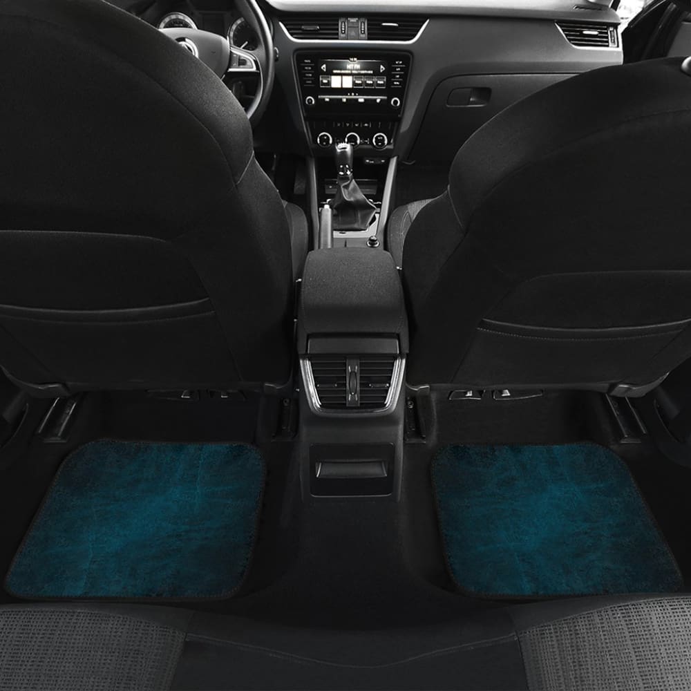 Navy Blue Grunge Car Floor Mats 211205 - YourCarButBetter