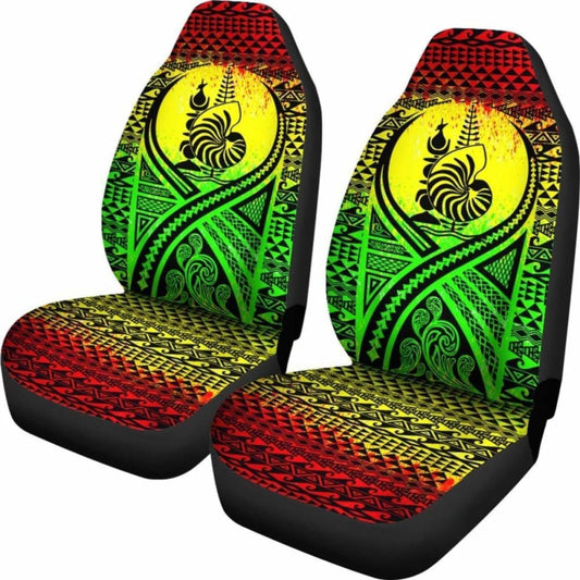 New Caledonia Car Seat Cover - New Caledonia Coat Of Arms Polynesian Tattoo Reggae - 9 174914 - YourCarButBetter