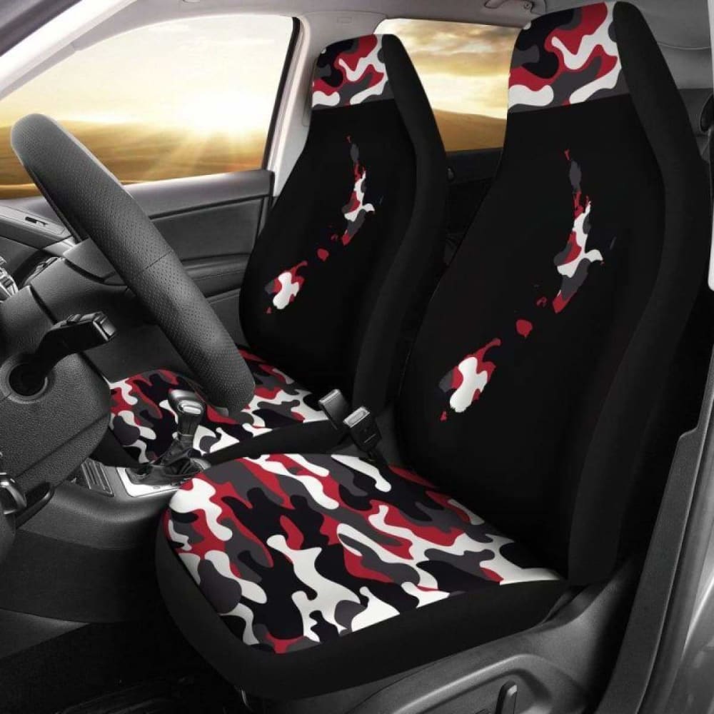 New Zealand Map With Camo Style Car Seat Covers Amazing 112608