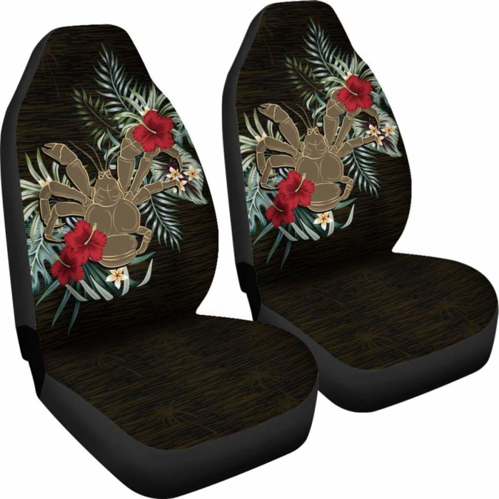 Niue Coconut Crab Hibiscus Car Seat Covers 7 232125 - YourCarButBetter