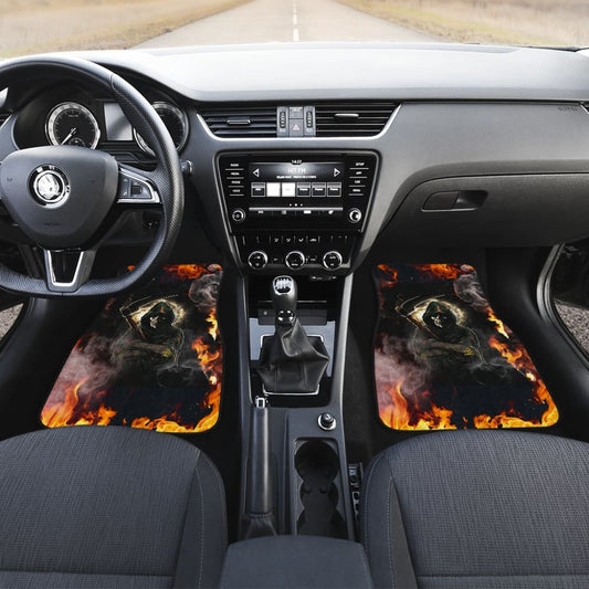 No Way Against Flame Grim Reaper Car Floor Mats 212102 - YourCarButBetter