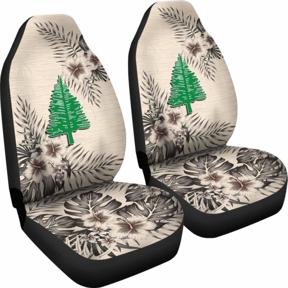 Norfolk Island Car Seat Covers The Beige Hibiscus (Set Of Two) 7 232125 - YourCarButBetter