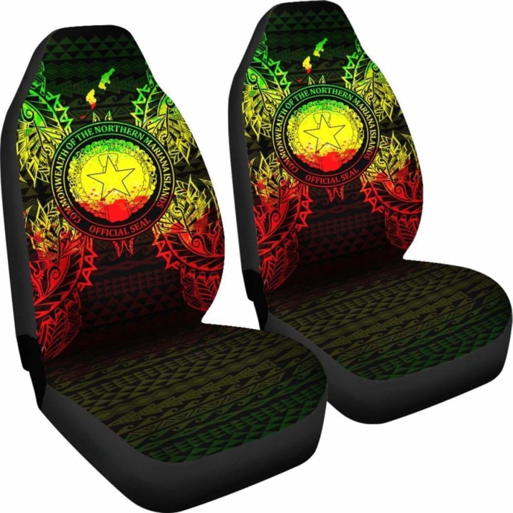Northern Mariana Islands Polynesia Car Seat Cover Map Reggae 105905 - YourCarButBetter