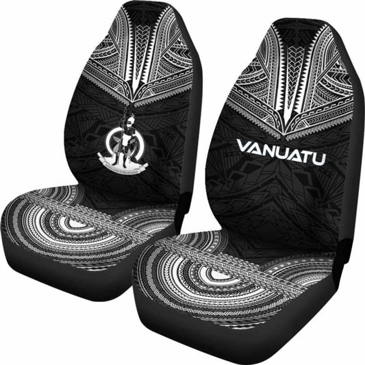 nuatu Car Seat Cover - nuatu Coat Of Arms Polynesian Chief Tattoo Black Version - 10 174914 - YourCarButBetter
