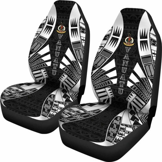 nuatu Car Seat Covers - nuatu Coat Of Arms Polynesian Tattoo Black - 9 174914 - YourCarButBetter