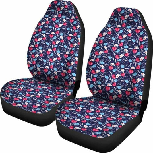 Nurse Pink Heart Car Seat Covers 144902