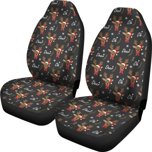 Oh Reindeer My Lovely Christmas Car Seat Covers 210601 - YourCarButBetter