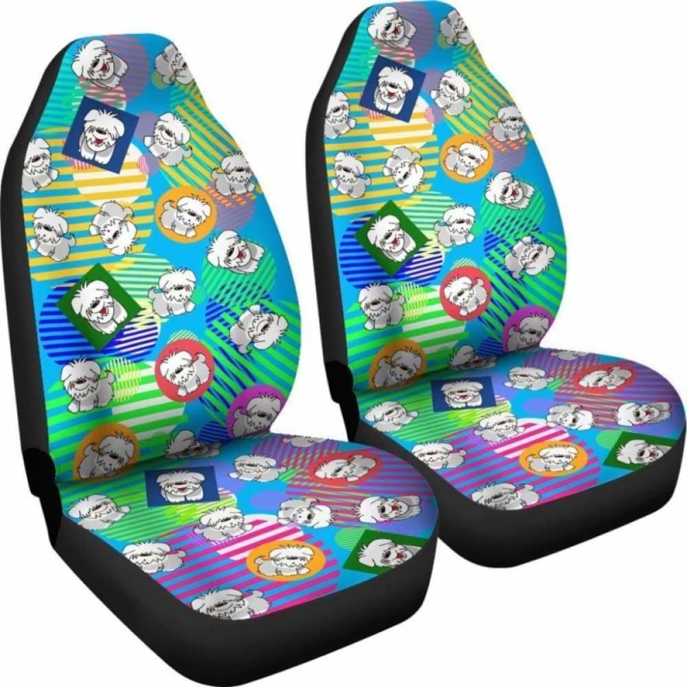 Old English Sheepdog Car Seat Covers 06 195016 - YourCarButBetter