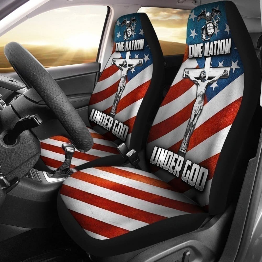 One Nation Under God Car Seat Covers Patriot Day 094209 - YourCarButBetter