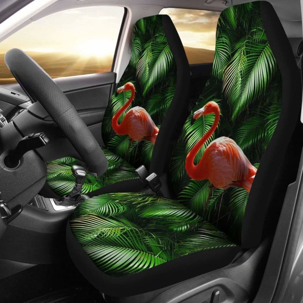 Orange Flamingo Car Seat Covers 201010