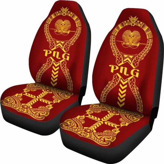 Papua New Guinea Car Seat Covers Polynesian Tribal Luxury 105905 - YourCarButBetter