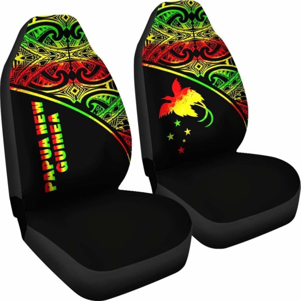 Papua New Guinea Polynesian Car Seat Covers - Reggae Curve - 105905 - YourCarButBetter