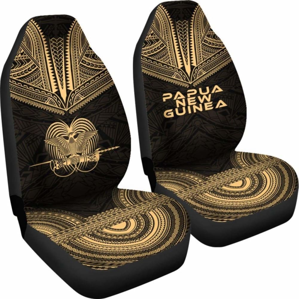 Papua New Guinea Polynesian Chief Car Seat Cover Gold Version 105905 - YourCarButBetter