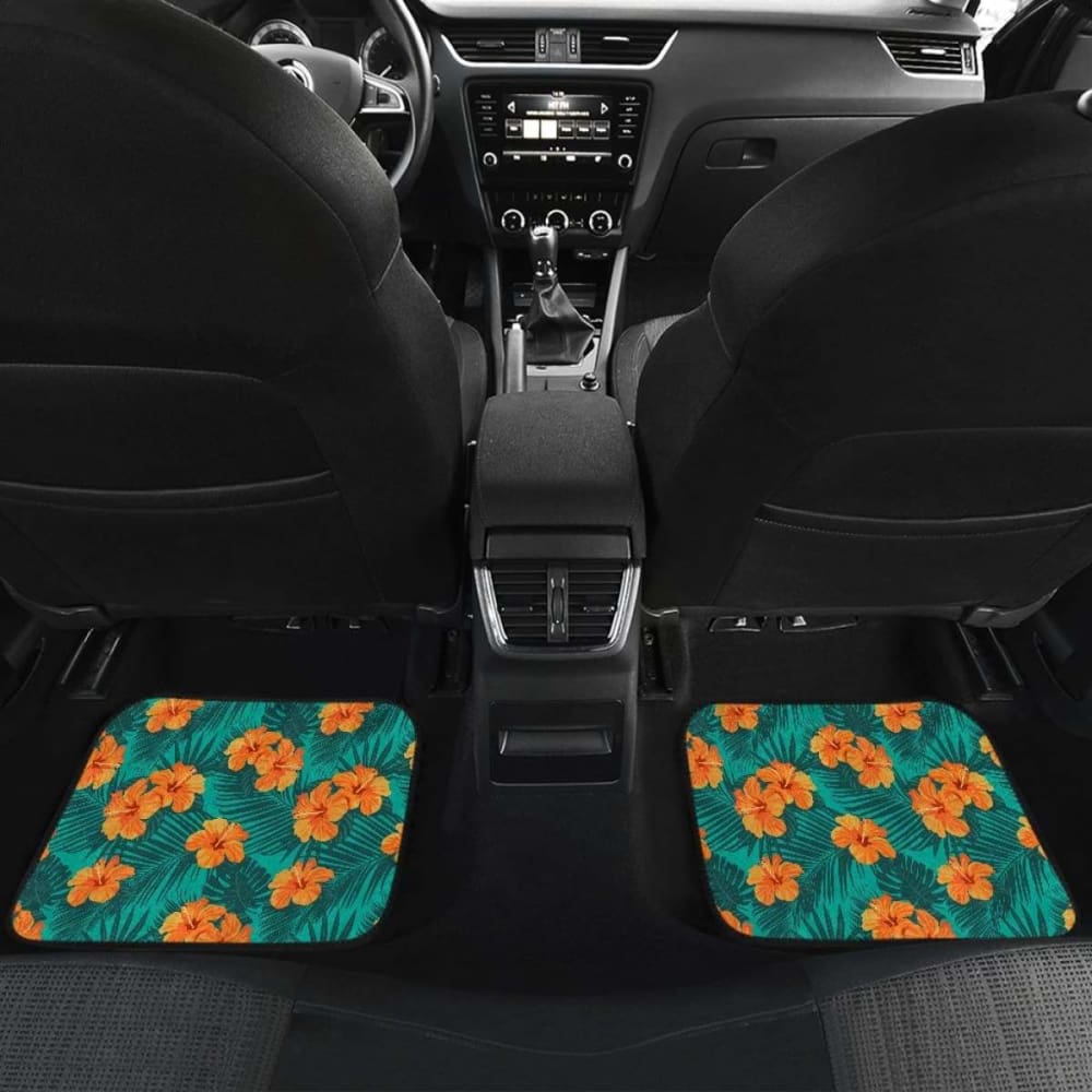 Pattern Flower Tropical Car Floor Mats Amazing Gift 210101 - YourCarButBetter