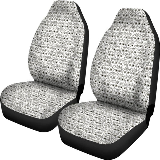 Pattern Owl Doodle Car Seat Covers Amazing Gift 210101 - YourCarButBetter