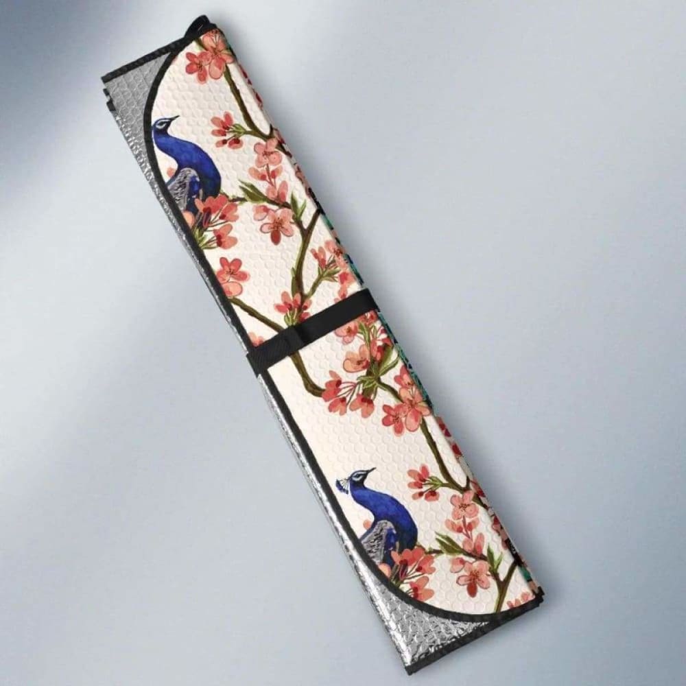 Peacock Tropical Flower Pattern Car Auto Sun Shades 085424 - YourCarButBetter