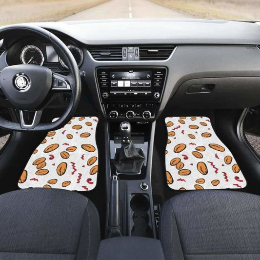Peanuts Pattern Background Front And Back Car Mats 103406 - YourCarButBetter