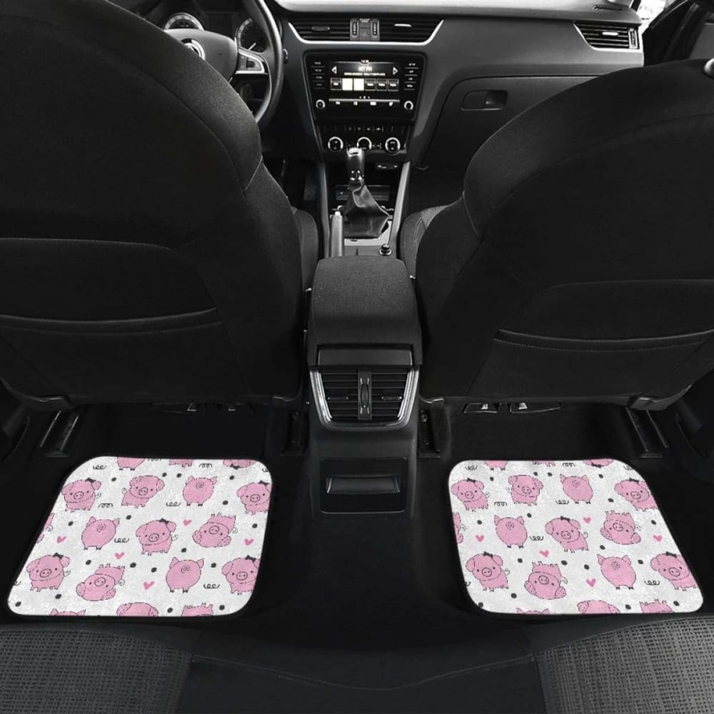 Pig Pattern Print Design 03 Front And Back Car Mats 221205 - YourCarButBetter