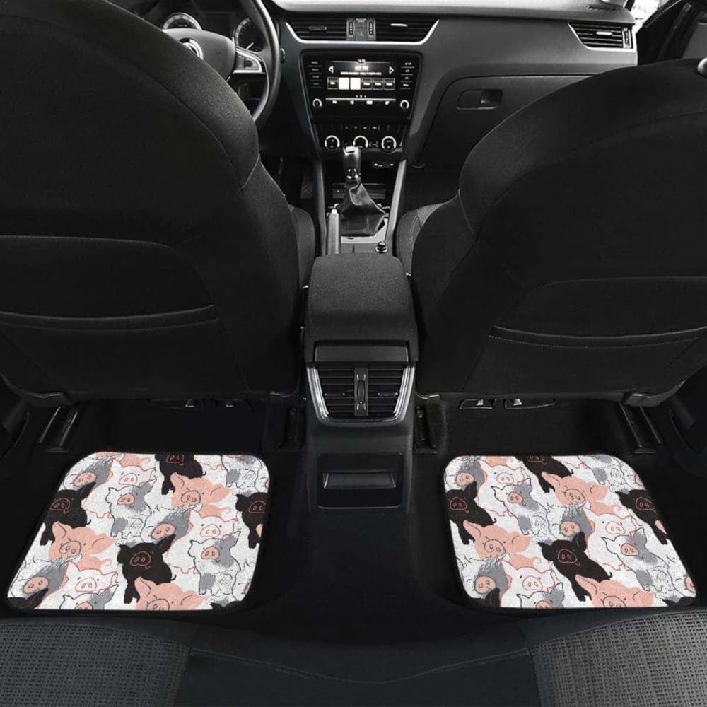 Pig Pattern Print Design 05 Front And Back Car Mats 221205 - YourCarButBetter