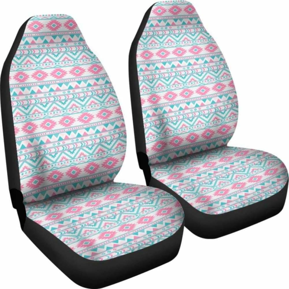 Pink And Turquoise Aztec Pattern Car Seat Covers 110424 - YourCarButBetter