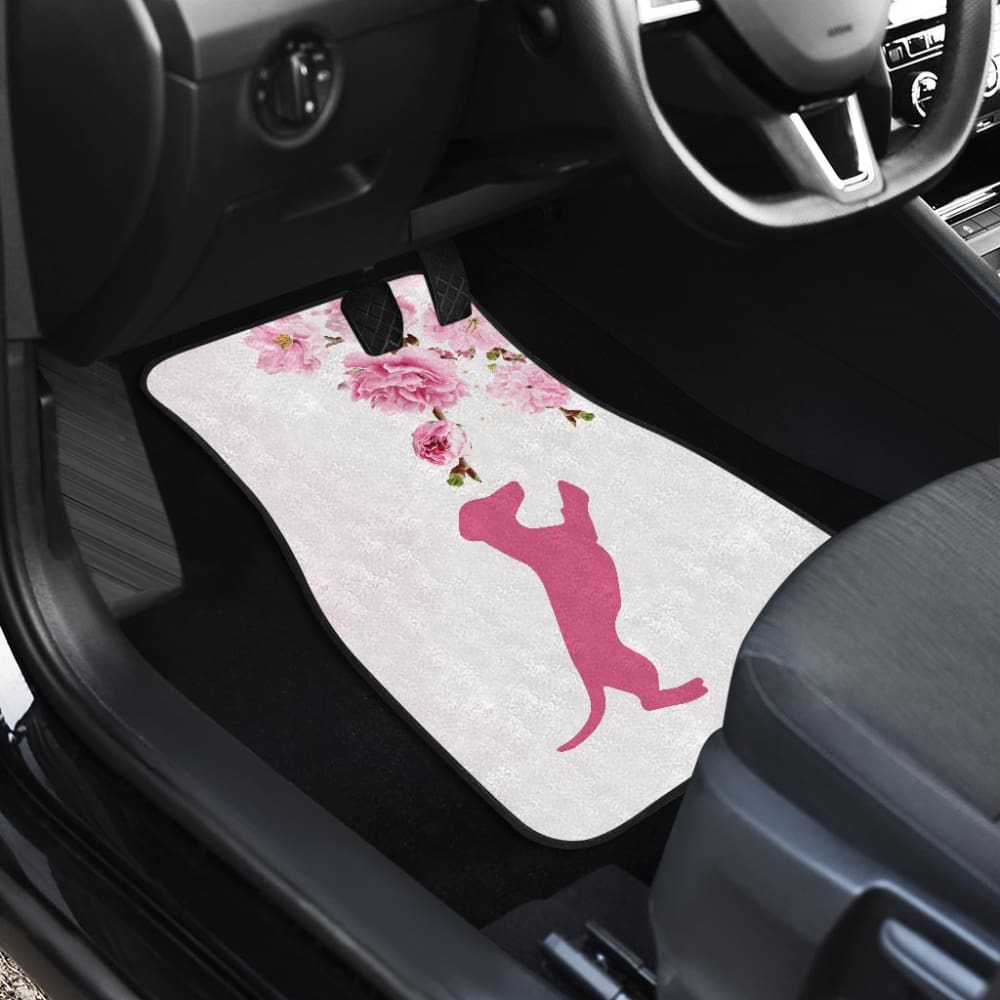 Pink Dachshund And Floral For Flower And Dog Lovers Car Floor Mats - Make Your Own Styles