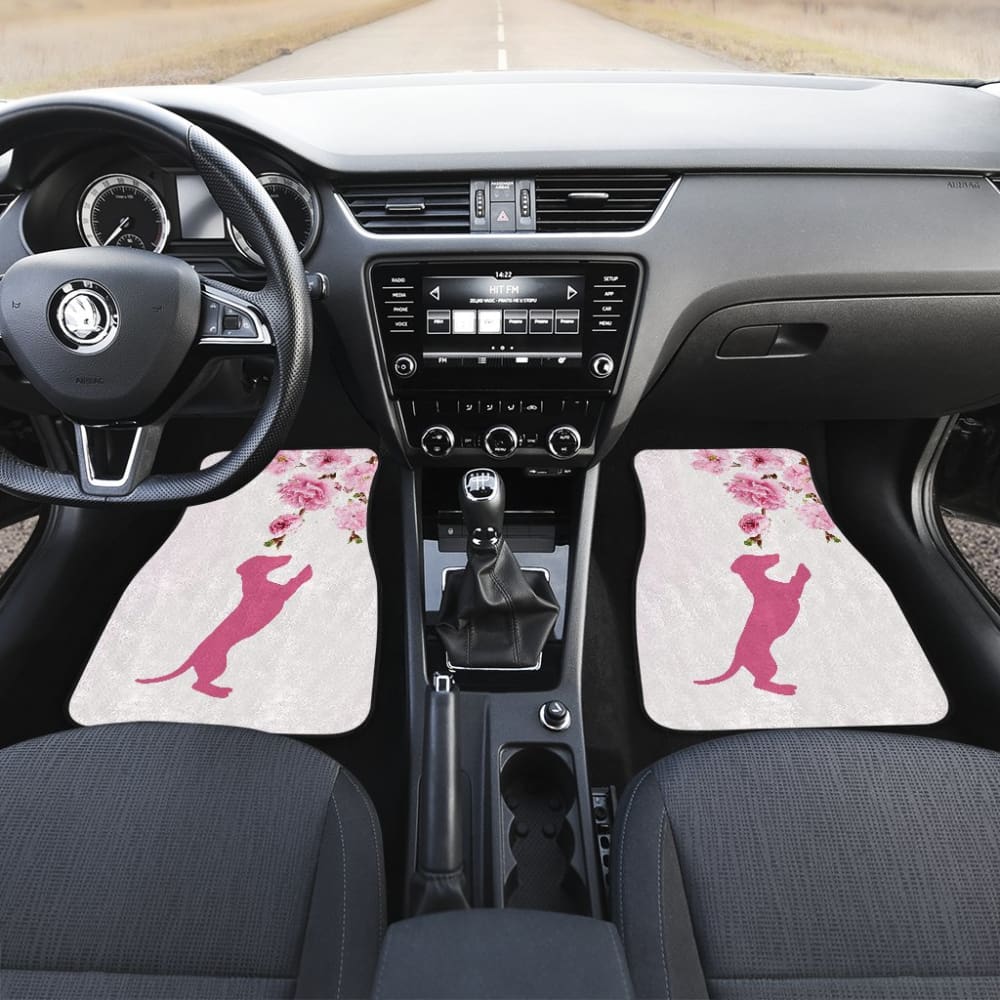 Pink Dachshund And Floral For Flower And Dog Lovers Car Floor Mats - Make Your Own Styles