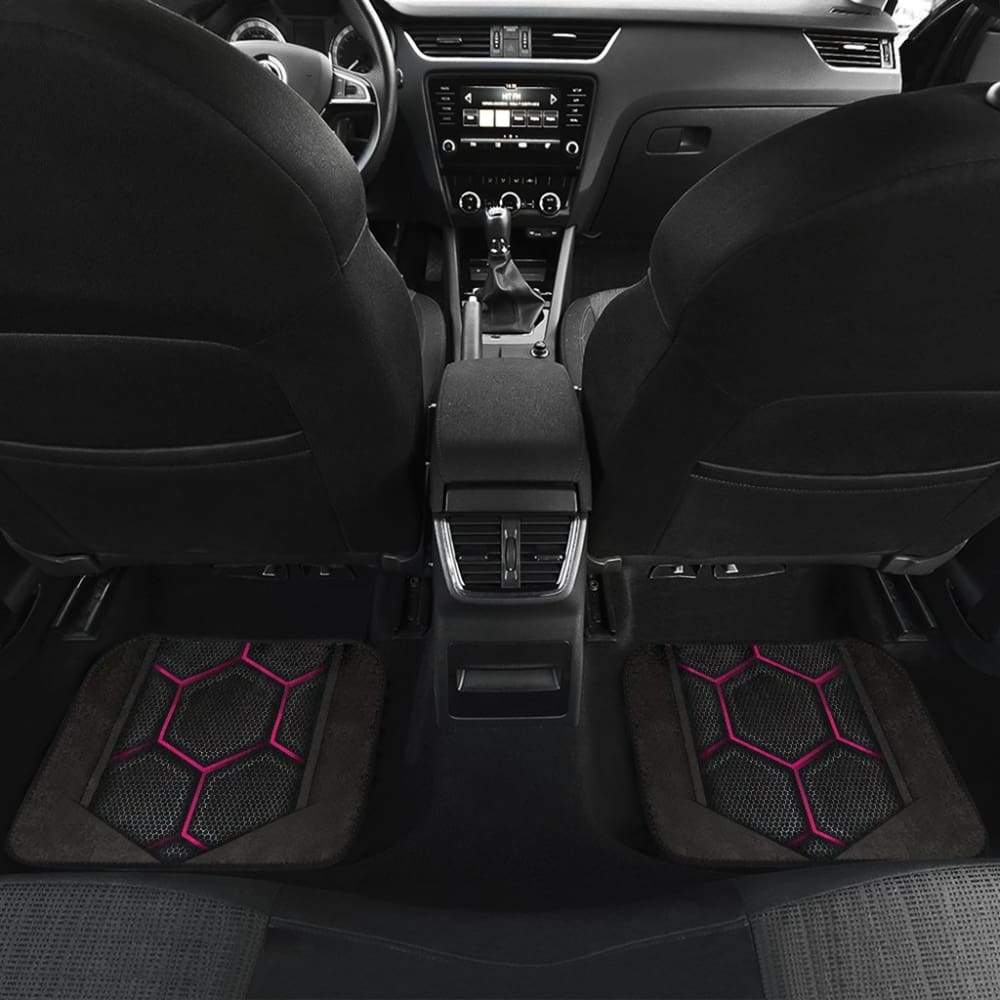 Pink Walking Horse Emblem Car Floor Mats 210503