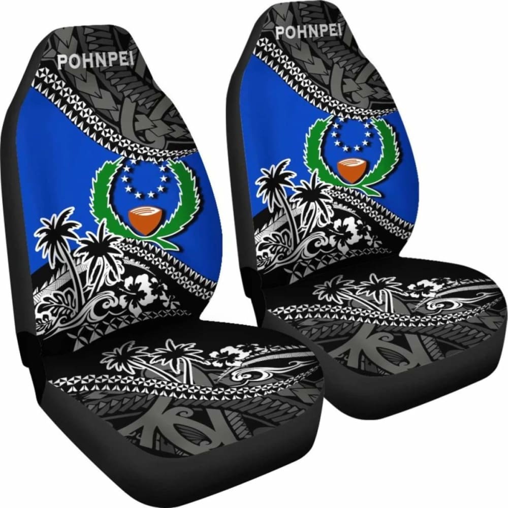 Pohnpei Car Seat Covers Fall In The Wave 7 153908 - YourCarButBetter